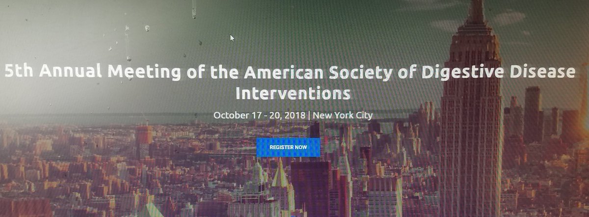 Join us in NYC Oct 17-20, 2018 for 5th Annual Meeting of <a href="/DDInterventions/">ASDDI</a>! New this year are full day sessions on HPB surg, endo &amp; simulation. #irad <a href="/SIRspecialists/">Society of Interventional Radiology</a> <a href="/SIRRFS/">SIR RFS</a> <a href="/WeillCornell_IR/">Weill Cornell Medicine Interventional Radiology</a> <a href="/weillcornell/">Weill Cornell Medicine</a> <a href="/nyphospital/">NewYork-Presbyterian</a> @MeyerCancer ddinterventions.org