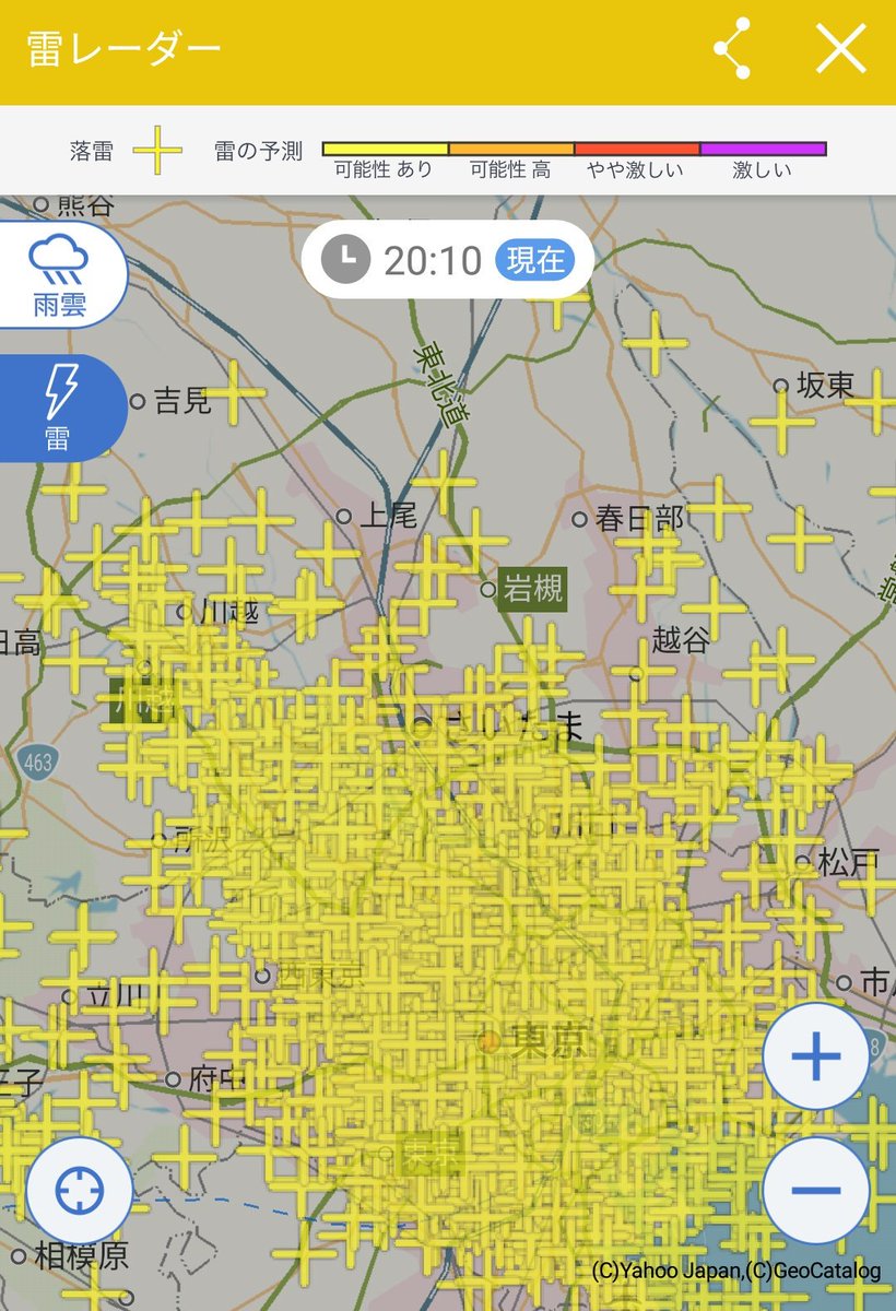 たんぽ よしみ Pa Twitter 雷tlが怖くて雨雲レーダー追っかけてたら 雷レーダーなるものを見つけてしまい余計怖いw