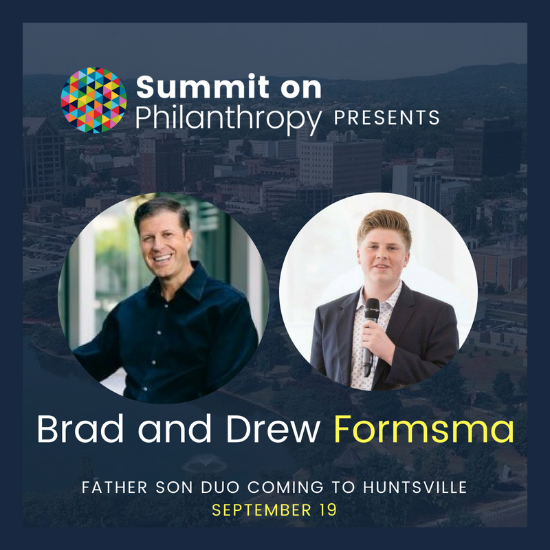 CFHuntsville's tweet photo. Don't miss this father/son duo! Brad and Drew Formsma are coming to Huntsville for #SummitOnPhilanthropy | More at https://t.co/Ou2l32AZfR
#SummitGivesBack #ILikeGiving #IHeartHSV https://t.co/taFFdqziuB