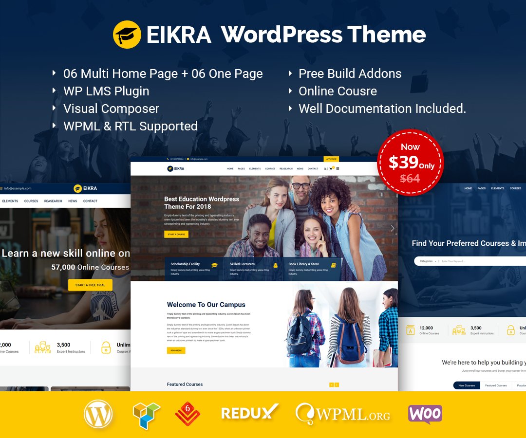 radiustheme's tweet photo. #Eikra #Education #WordPress #Theme #php #css #html #programing #code
https://t.co/4hYDfsKzl6
Eikra is a clean and #modern WordPress Theme for all kinds of Educational #center like #School, #College, #University & #Training center. It is perfect for any kind #Educational #website https://t.co/fv7rjpKGiU