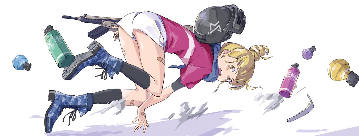 .MP Inc(@_dotMP )様のオリジナルコンセプトブックにてPUBGテーマのイラスト描かせていただきましたー。 