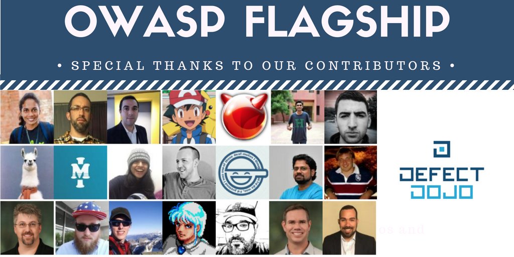 defectdojo's tweet photo. DefectDojo is now an @owasp Flagship project! Special thanks to our 36+ contributors that made it possible. #opensource #owasp #appsec 
https://t.co/Uc5w6DH1gv https://t.co/kQxsUO0zbE