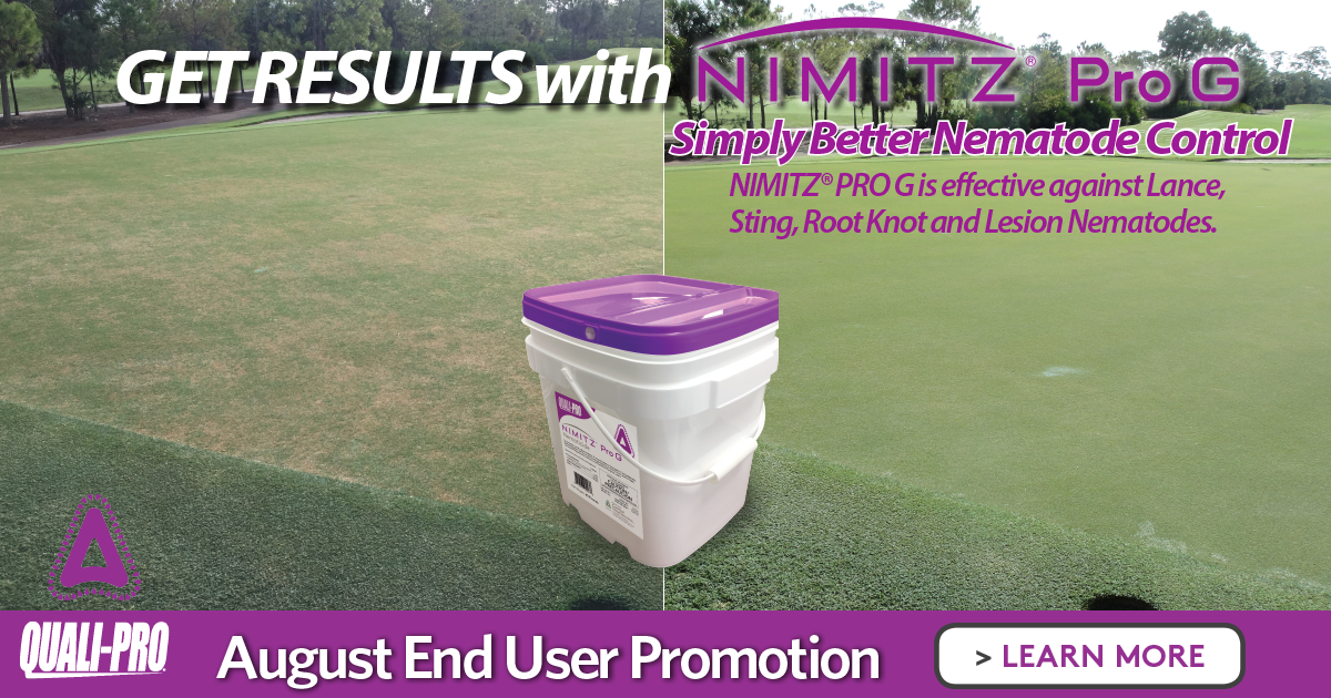 Quali_Pro's tweet photo. ENDING September 1st! DON'T MISS OUT! GET RESULTS with NIMITZ® Pro G, 
Quali-Pro’s End User Promotion! #NimitzProG #nematode #turflife
LEARN MORE > https://t.co/RDrObq3J6L https://t.co/viW6AMLzh7