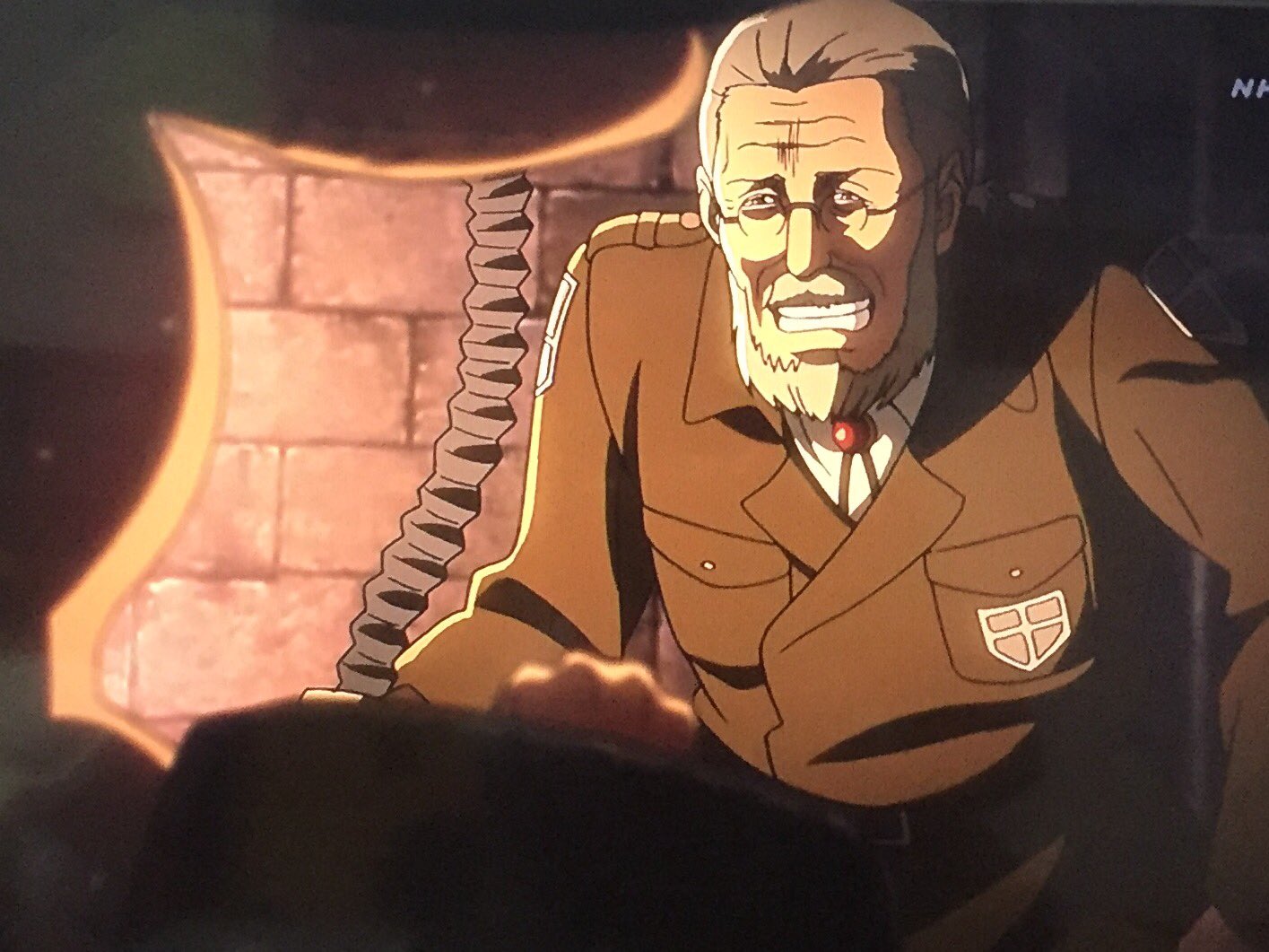 おりの アニメ進撃の巨人の最新話見たら 驚いたことに ザックレー総統の芸術 が映像化されてた しかも漫画よりもパワーアップして 絶対カットだと思ってたのに 笑 本当にありがたい 爆笑したわ 声優さんの演技もイメージ通りで大満足