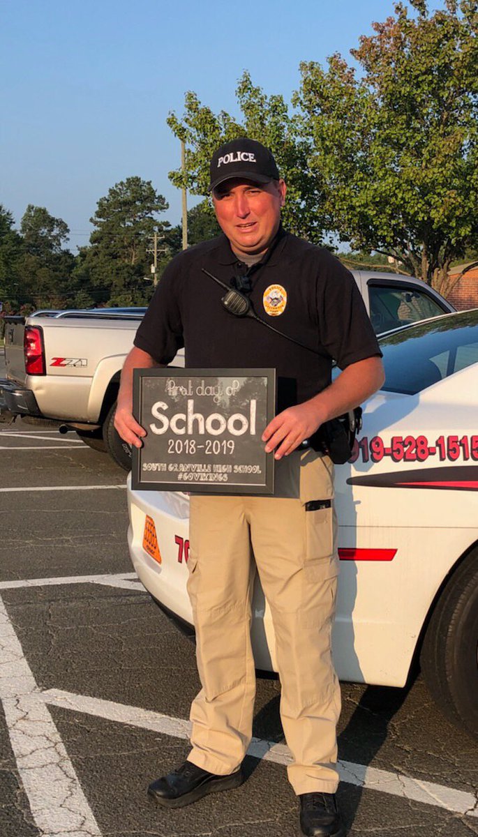 ChiefKingCPD's tweet photo. Congratulations  to all the parents sending their newly promoted students off to school today. We had to brag on our newly promoted one. Happy first day of school Tony N Beth Wallace. Thank you Angie Pendry Perry https://t.co/MS7xWXUX6e