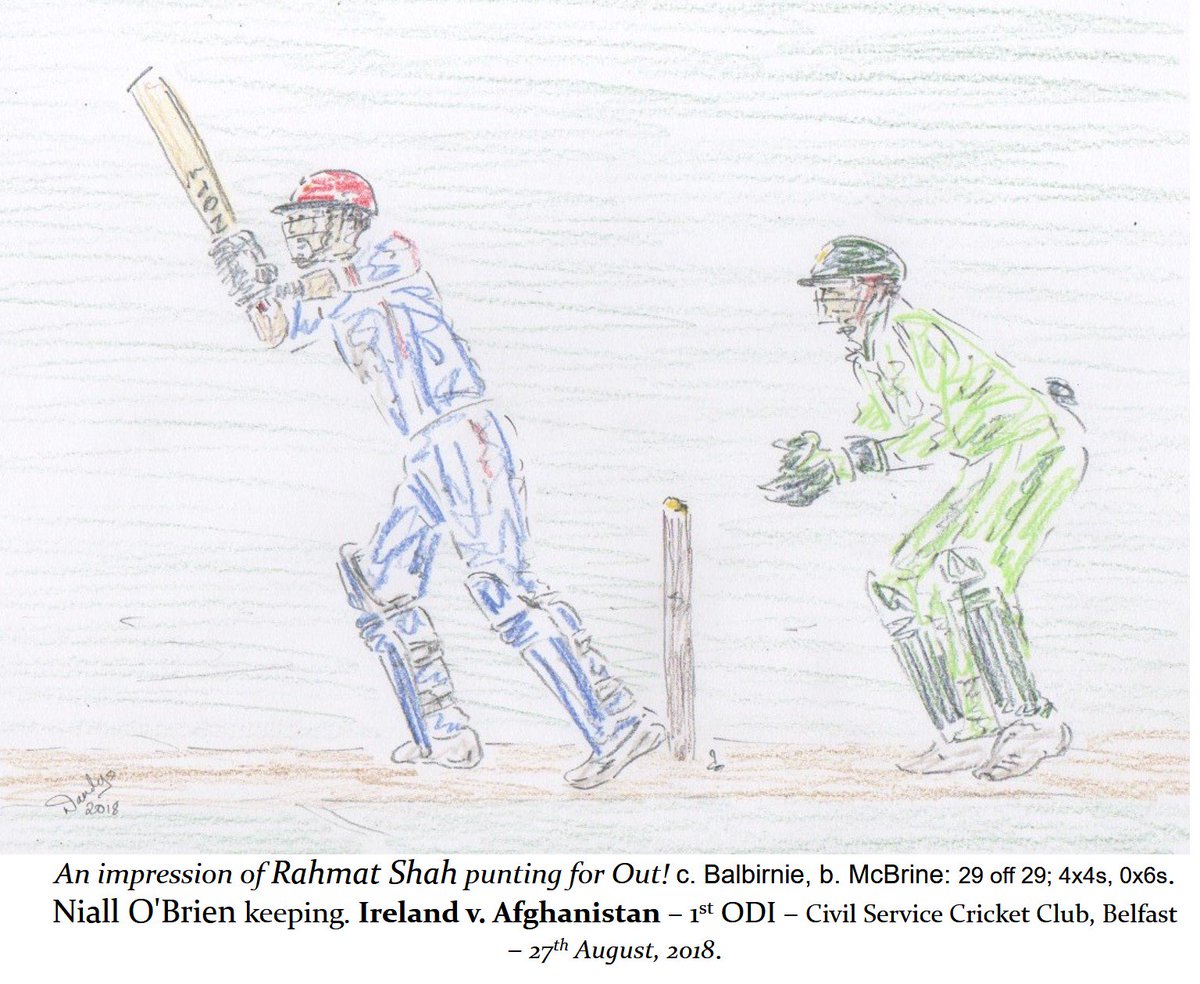 DrDanDiaper's tweet photo. Impression of Rahmat's wicket #sketch #IREvAFG #IREvsAFGH @guerillacricket @Sofa_Katie @abdulhayemehta @NorthStandGang @ilegally_indian @palfreyman1414 @evilscootus @Mog7734 @cbar2323 @chriswaller1 @Edgaralanpoe48 @andydurrant75 @JulietClancy @Akdmcn #pencilsketch #pencilart https://t.co/pLIjF0hIID