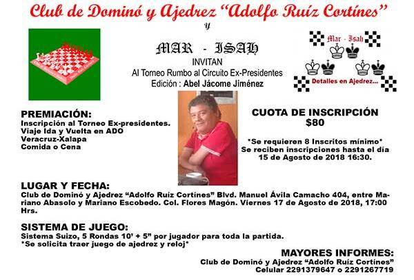 Artedrez260's tweet photo. Torneo Rumbo al Circuito Ex-Presidente Edición Abel Jacome Jimenez, 2018, Veracurz https://t.co/R9c2hlMx65 https://t.co/kFSU9optVL