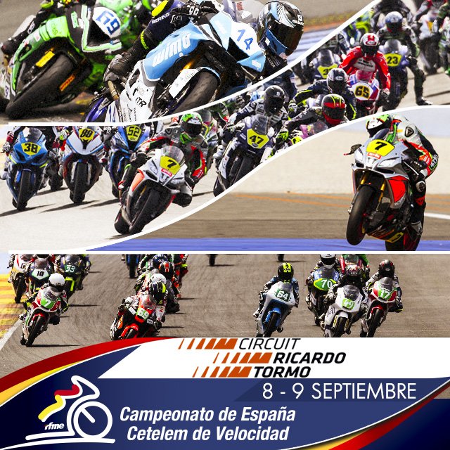 Nuevos horarios del <a href="/rfme_cev/">RFME CEV</a> de <a href="/CircuitValencia/">Circuit Ricardo Tormo</a> para el fin de semana del 8 y 9 de septiembre!!! Toda la info en este enlace rfme.com/web/prueba/283…