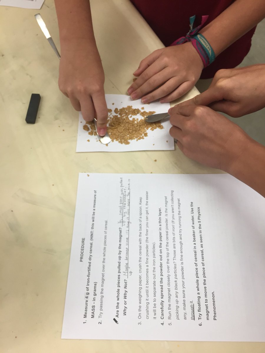 shegrows2's tweet image. Trying to pull iron out of enriched cereal