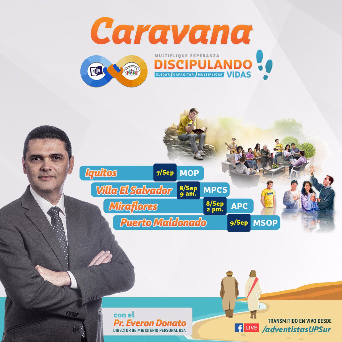 Prepárate para la Caravana Multiplique Esperanza, desfile de grupos pequeños, bautismos... En la Ciudad de Puerto Maldonado, el domingo 9 de setiembre...