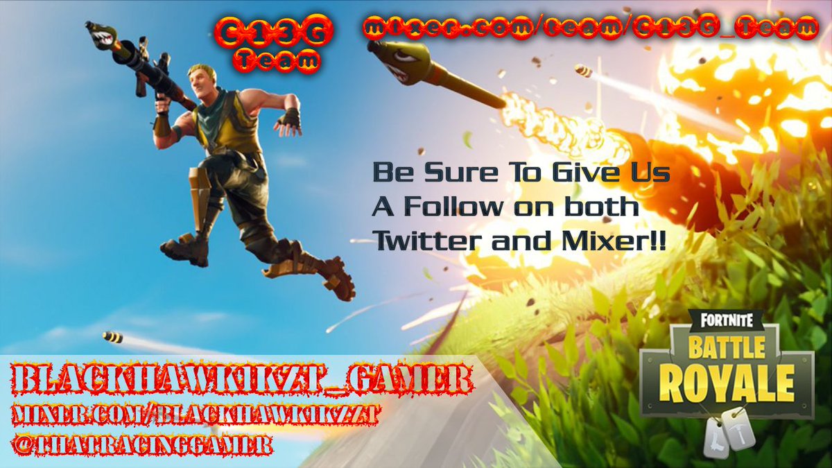 ZANETHEUS's tweet photo. #TuneIn #JoinInGame #JoinInChat #Watch Blackhawk1KZT_Gamer @ThatRacingGamer on @WatchMixer here https://t.co/lI0T9WGlrl or here https://t.co/NZJsRFtE8n for some #Fortnite Fun!!!! #C13G_Team #Choice13GamingStreaming @C13G_Team @VPGamingPower #VPGFam https://t.co/9dsWZMUXSh