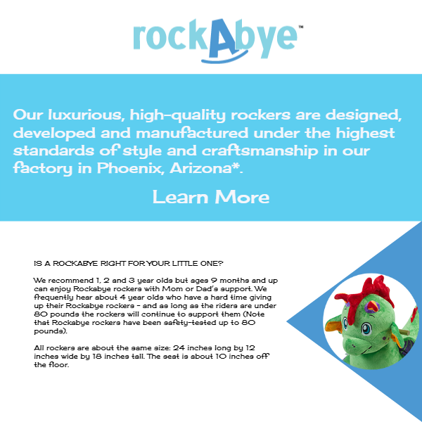 Babies and toddlers ️our rockers because of all the amazing features. Learn more at Rockabye.com