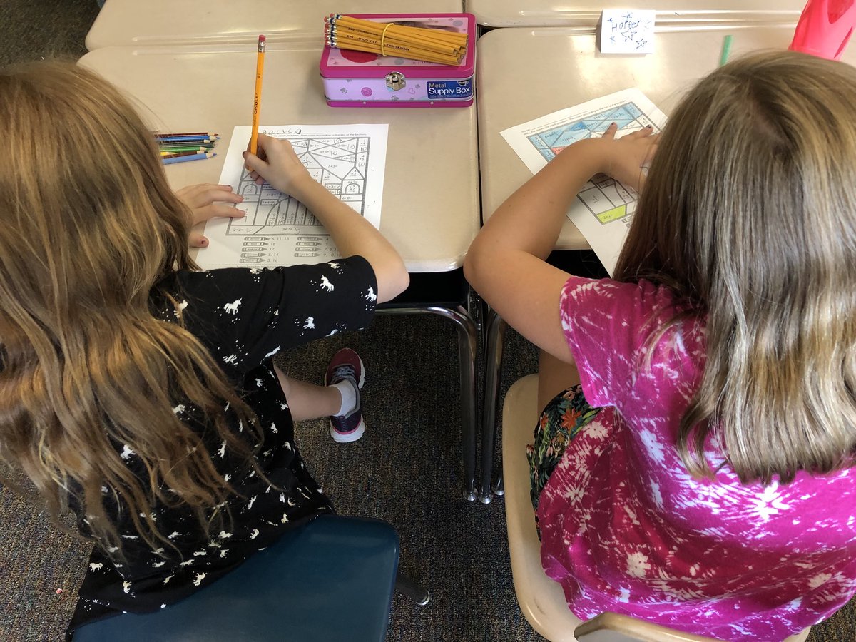 Ms_Young7's tweet photo. Warming up for multiplication next week with some addition! This is a hardworking group for sure. #3rdGradeAllStars @BaileywickES https://t.co/WIgamDqY7A