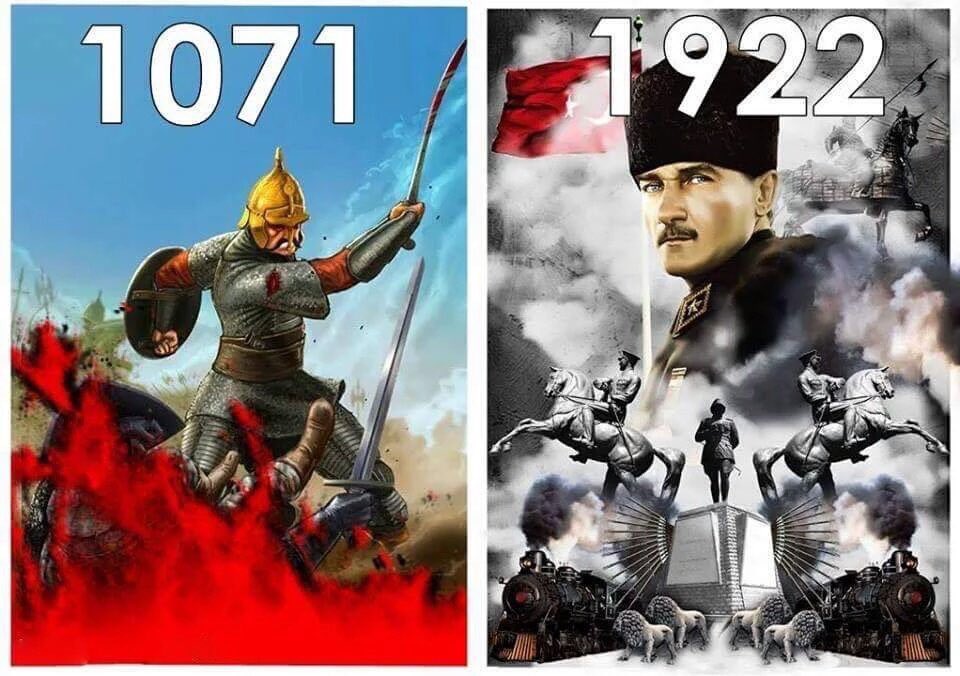 Alparslan: Geldik ! (1071)
Atatürk: Gitmiyoruz ! (1922)

 #Malazgirt