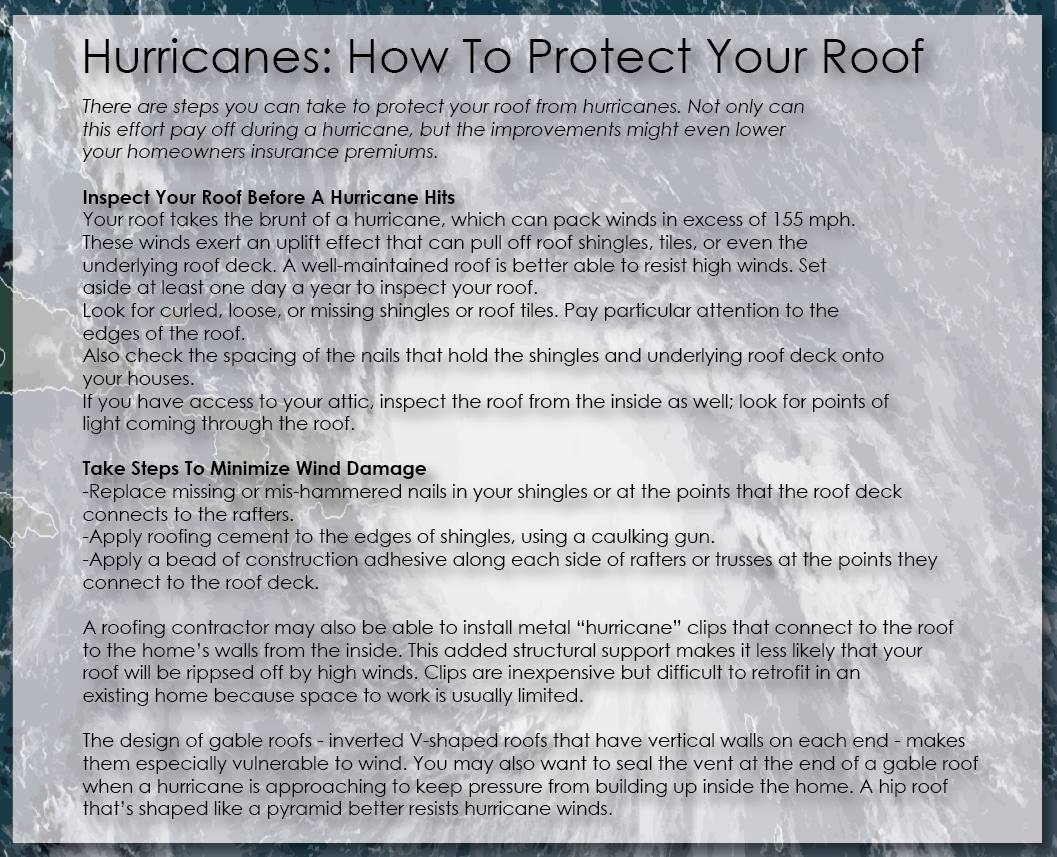In remembrance of Hurricane Harvey, it's important to take the precautions necessary to keep you and your home safe, especially as we are already in the midst of hurricane season. 

#HoustonRoofer #RoofContractor #HurricaneProtection #HurricaneSeason #RoofProtection