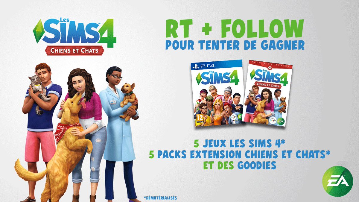 PlayStationFR's tweet image. 🐶 NOUVEAU CONCOURS 🐱
RT + Follow pour tenter de gagner :
• 5 jeux Les Sims 4 sur PS4
• 5 packs d'extension Chiens et Chats
• Des goodies !
📄 TAS le 3/09, règlement 👉 po.st/LS4