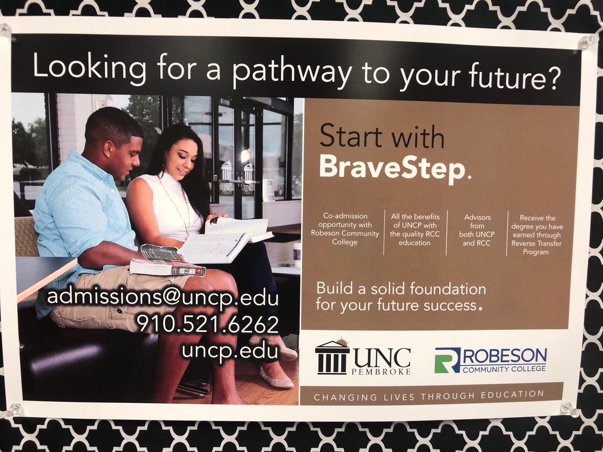 titomassol's tweet photo. At RCC this morning and I see a young man on a UNCP advertisement. Jordan Hunt you represent us well. https://t.co/BKVphYY0yn