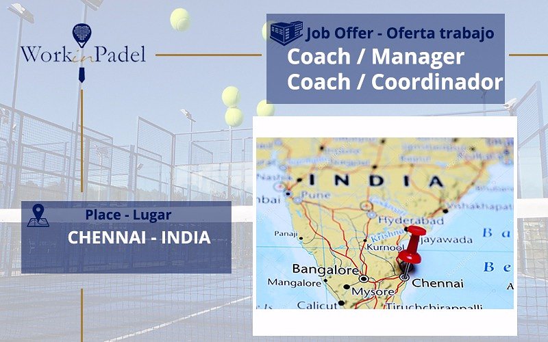 🇪🇸📣 Nueva oferta de empleo! Se necesita Coordinador-Coach en Chennai (India). Entra en workinpadel.com , regístrate y aplica!

🇬🇧📣 New job alert! A Manager-Coach is needed in Chennai (India). Go to workinpadel.com , sign up and apply!

#padel #workinpadel