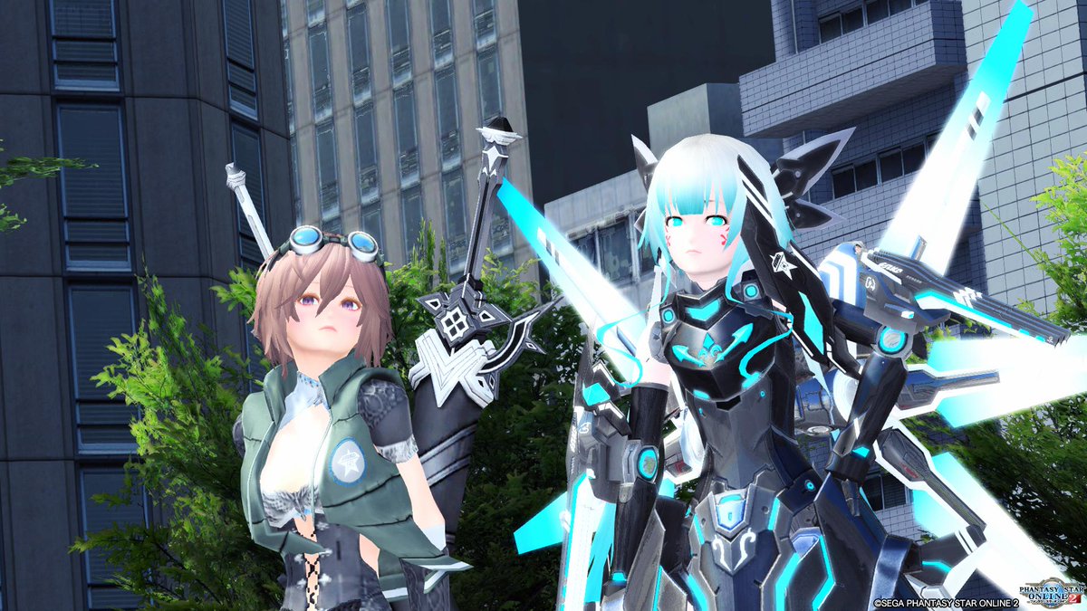 reikahanahana's tweet image. いつも緊急など誘いまくってる、なこさん(＠nakoPSO2)さんと東京でss撮ってきました！
最初は格好いいミリタリ系のコスで撮っていただき、途中から私服コーデに！
私には出来ない大人目なコス好きです！