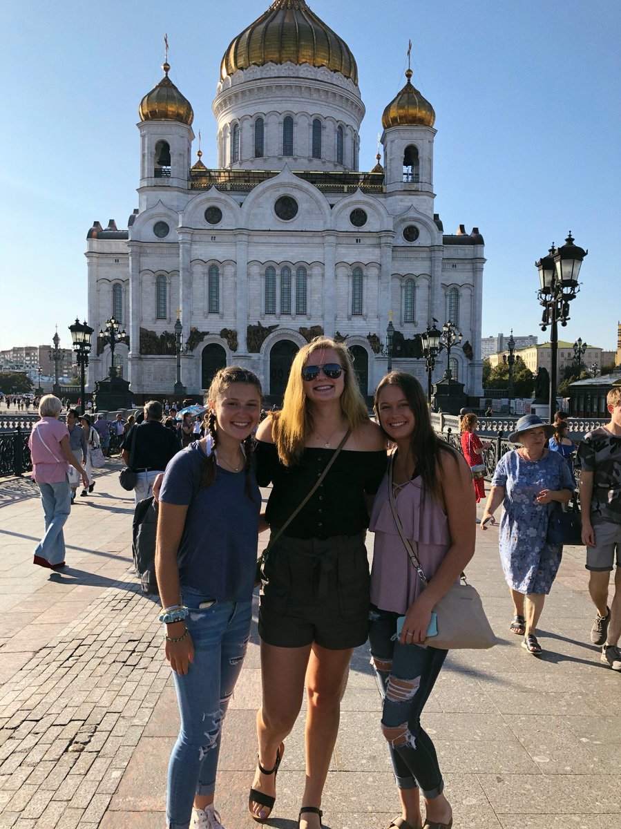 SoMaineShock's tweet photo. Shock girls enjoying their time in Russia! #SouthernMaineShock https://t.co/k8uNGWIuZI