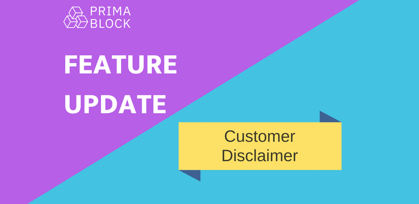 primablock's tweet photo. New feature update: the creator of an #ICOpool now can add a Customer Disclaimer
👉https://t.co/JefDsXQk2Q
#crypto https://t.co/5bn1zAiWxI