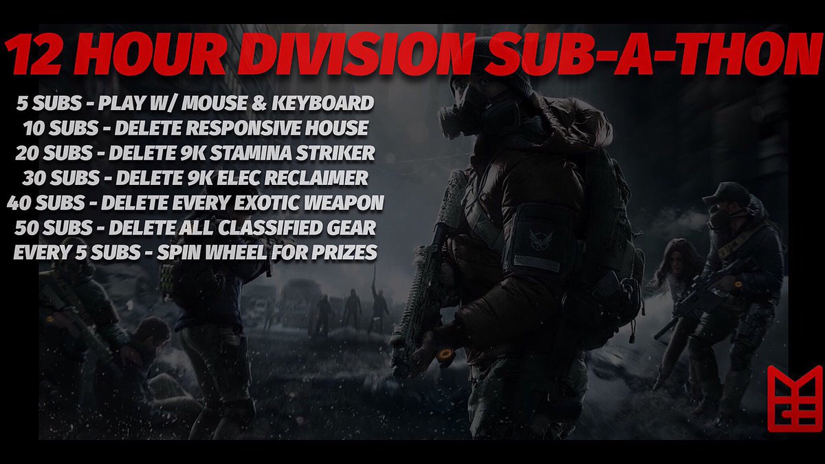 MattGoesBuck's tweet image. I’M LIVE! 

Let’s do this!  12 hour Division Sub-a-thon, come hang out for @TheDivisionGame gameplay! #TheDivision 

RT’s very appreciated.  

Twitch.tv/MattGoesBuck