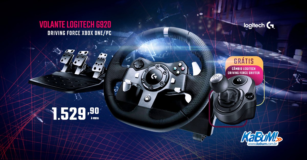 Volante Logitech G920 Driving Force Race Wheel - Xbox One / PC