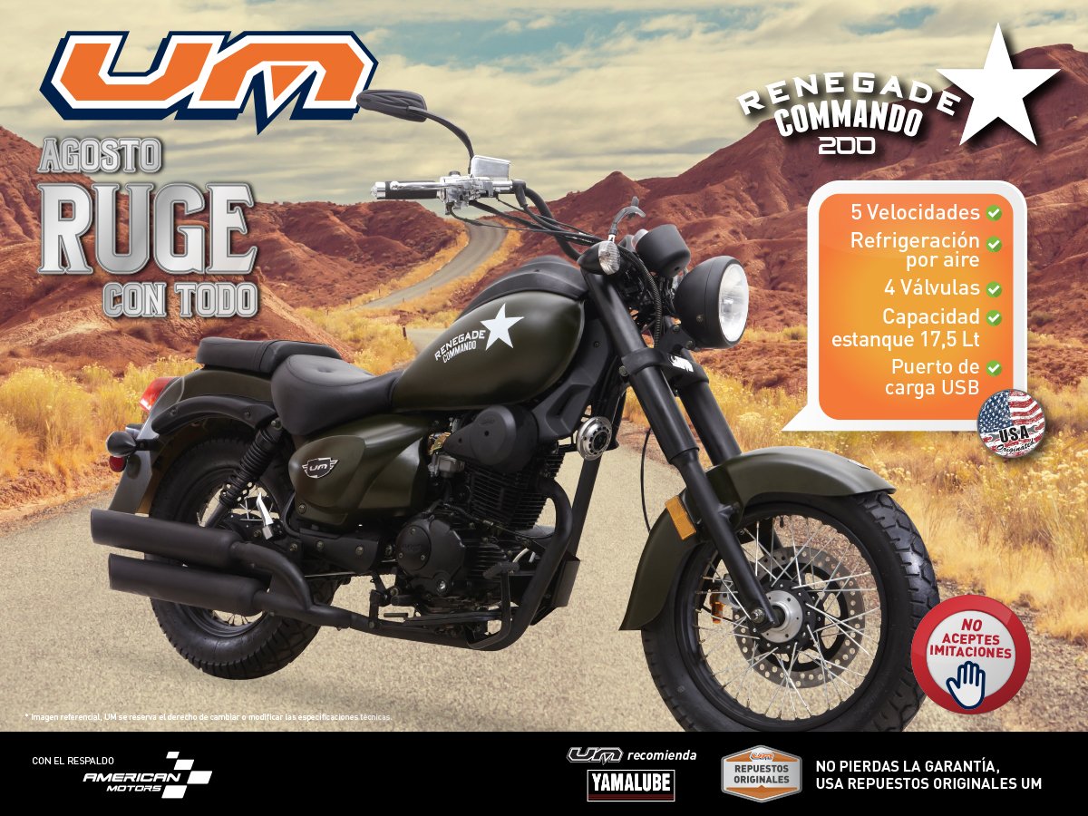UM_MotosChile's tweet photo. Que no confundan la verdadera chopper es la Renegade Commando 200. Llévatela a $1.090.000. Cotiza en https://t.co/weB6vx6yr6
#UM #RenegadeCommando #UMMotorCycles https://t.co/wOz7CNABr3