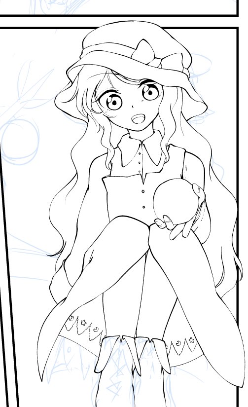 今まで描いた豊姫様よりゆるふわお嬢様感を上げた 
