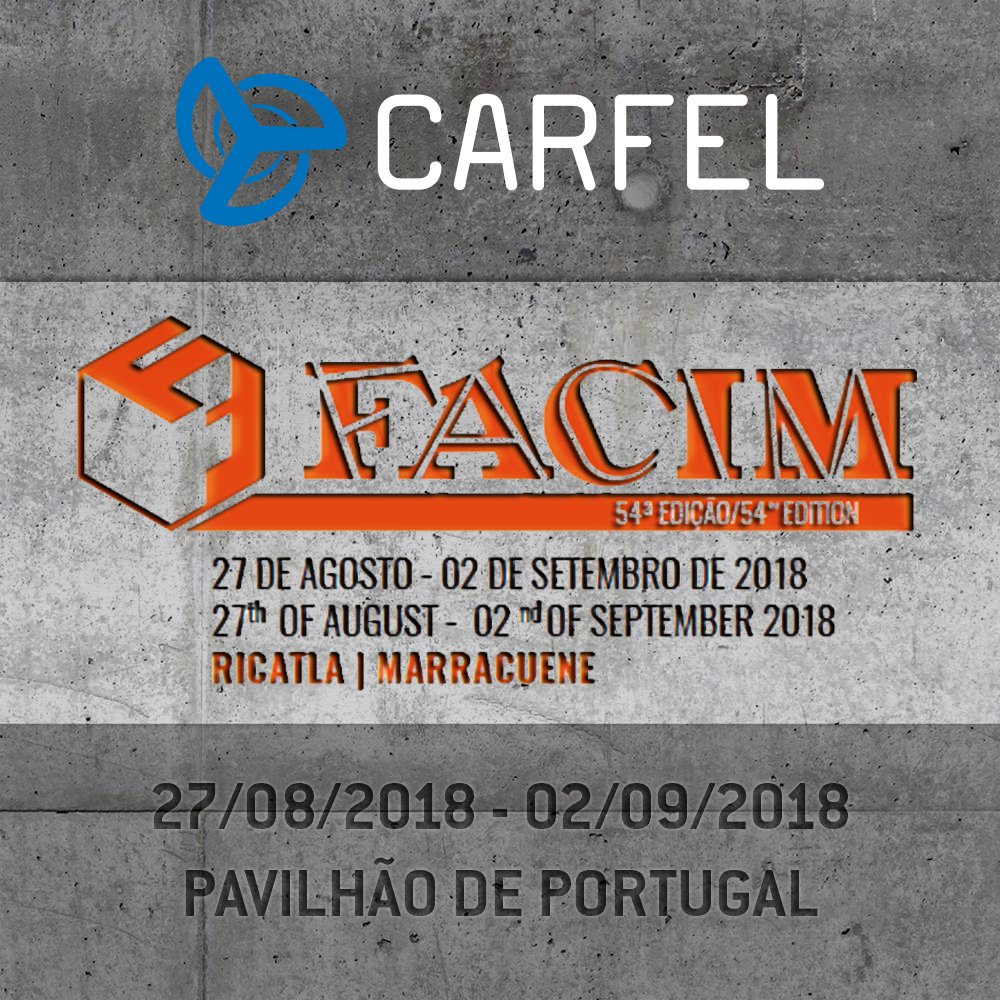 CARFELMachines's tweet photo. Visite a CARFEL na FACIM 2018 // Maputo : Moçambique
@CARFELMachines [Pavilhão Portugal • Stand 18] https://t.co/AxaQRikUN8

Visit us at FACIM 2018 // Maputo : Mozambique
#CARFEL #FACIM #FACIM2018 #Maputo #Mocambique #Mozambique https://t.co/TjqEjBSQJk