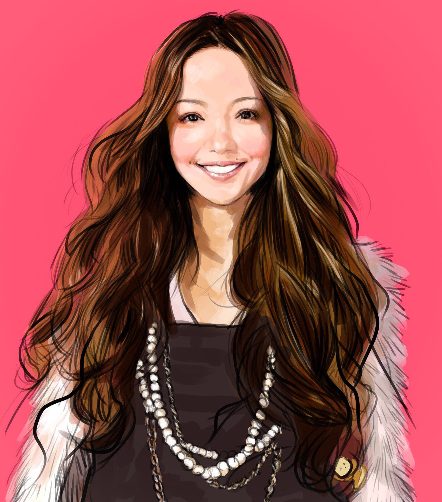 てらりん 似顔絵 安室奈美恵さん 似顔絵 イラスト イラストレーション 歌手 ダンサー 安室奈美恵 Caricature Illustration Portrait Artwork Drawing Singer Dancer Namieamuro T Co Kikua9sqru Twitter