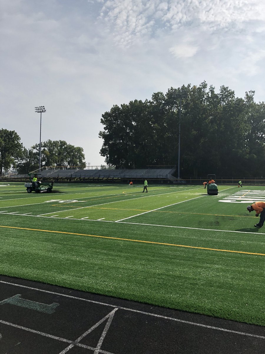 startspartans's tweet photo. Finishing touches being put on the new field. https://t.co/xpwVpFn0IW