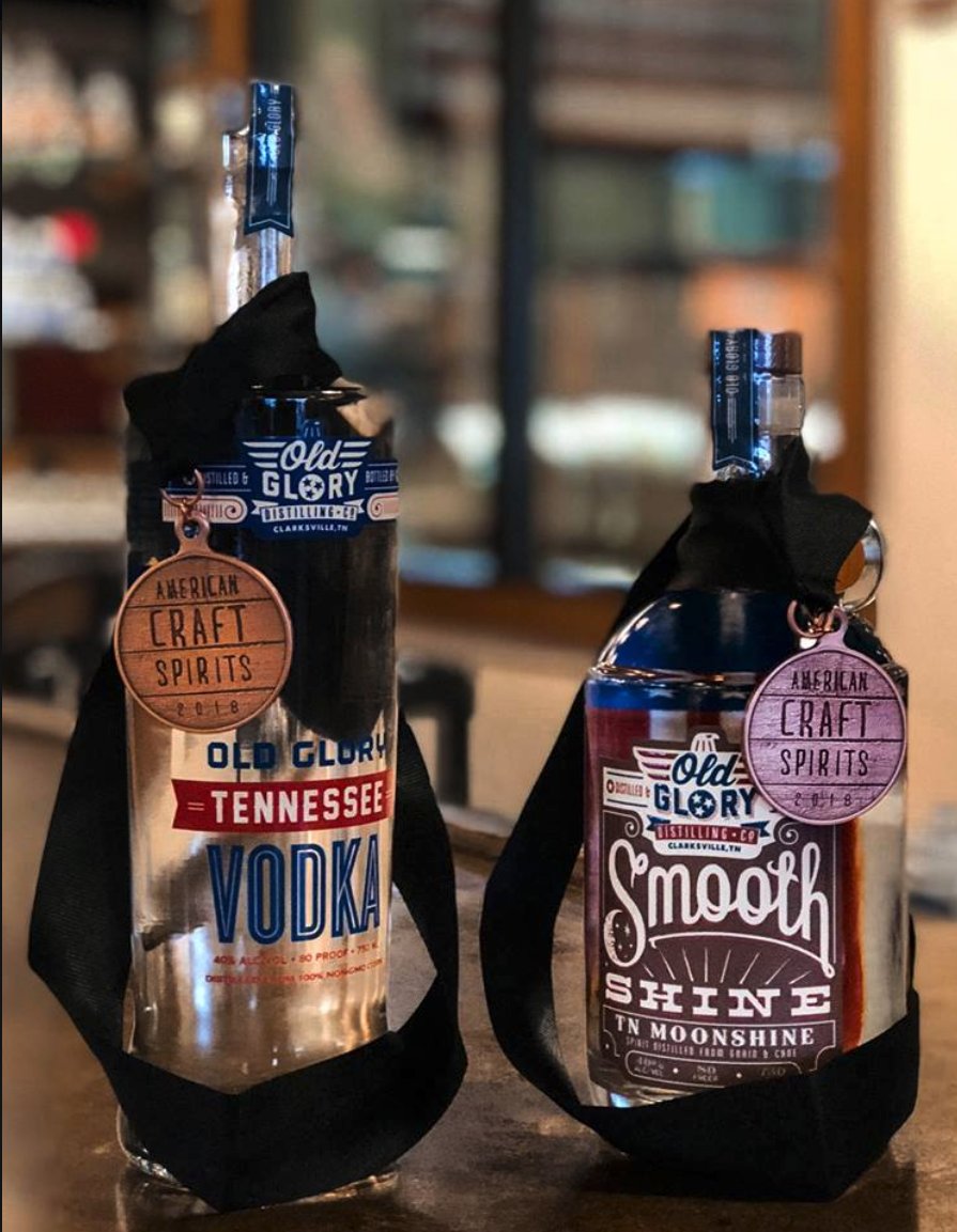 Old Glory's Tennessee Vodka and Smooth Shine, made with Maude's Mash grain, took home Bronze medals at the ACSA Convention, the largest gathering of craft distillers in the country! #AwardWinningSpirits #MaudesMash #GrainToGlass #acsaconvention