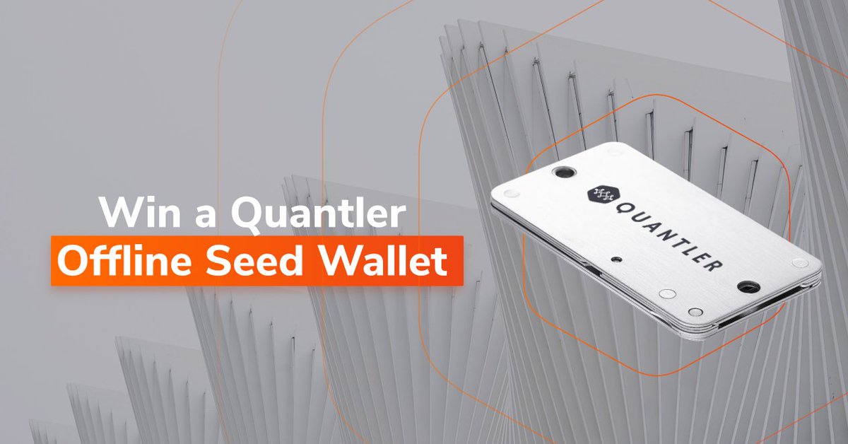 Quantler's tweet photo. Store your QUANTs safely, win a Quantler branded offline seed wallet. One of a kind. Check out our bounty program today to participate. #ico #mining #cryptocurrency https://t.co/p8zzLgfB8t