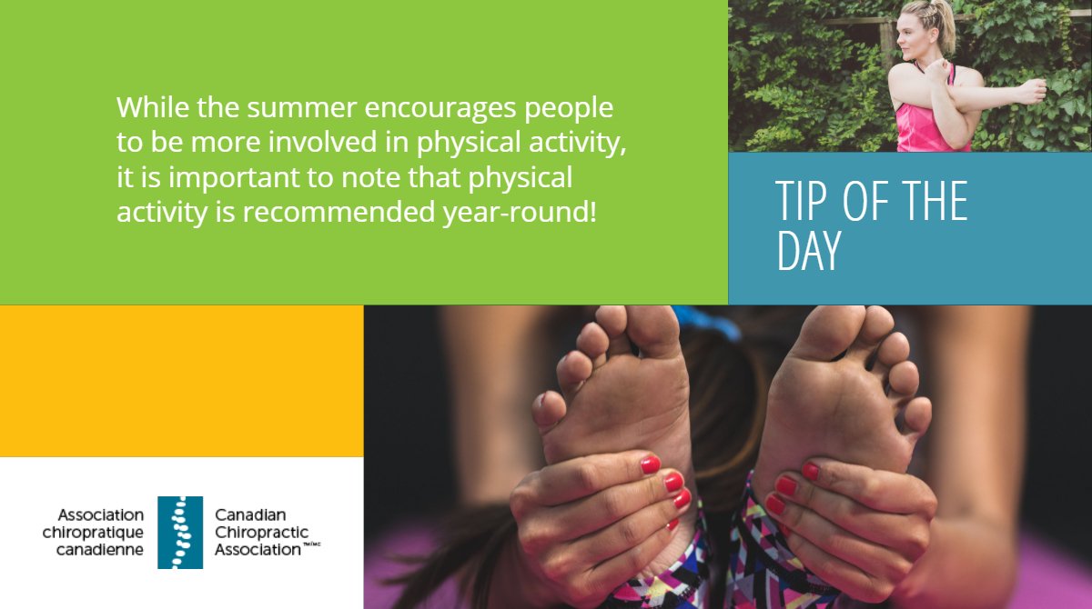 CanChiroAssoc's tweet photo. “Pacing activity is important as well as reminding people movement/fitness is 365 days a year thing, not just summer”
 – Dr. Marc Bronson https://t.co/qJSzgvjiyi