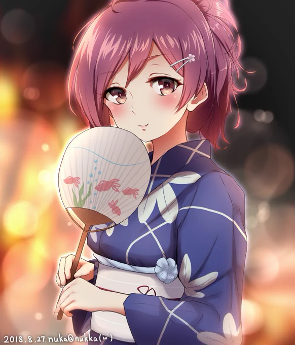 浴衣萩風と夏祭り (1h45m)

#艦これ #萩風
#艦これ版深夜の真剣お絵描き60分一本勝負
#艦これ版真剣お絵描き60分一本勝負_20180827 