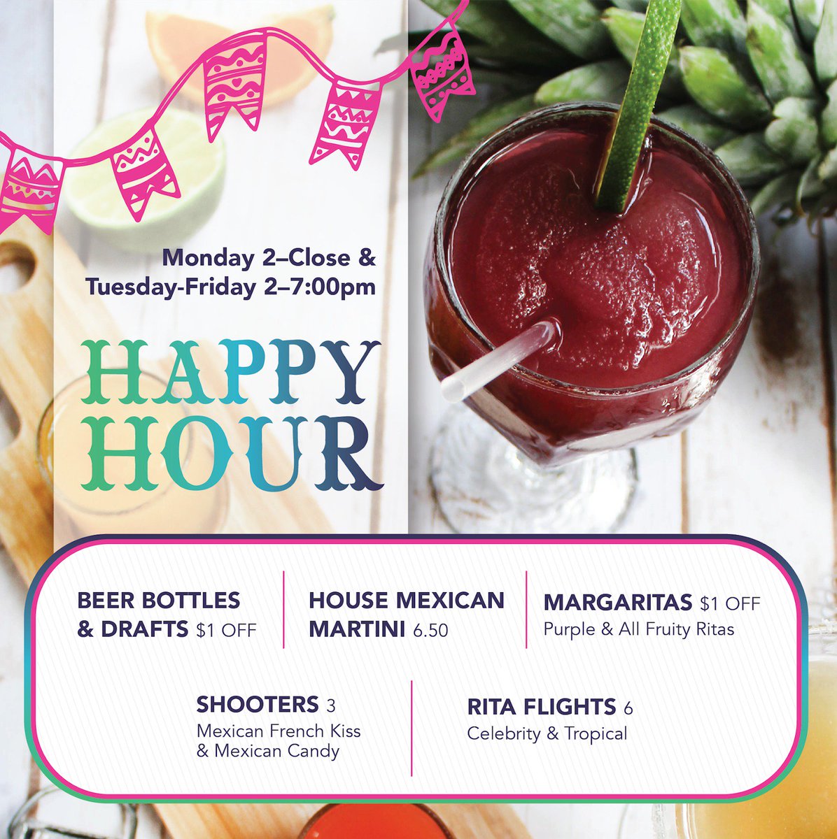 Baby Acapulco On Twitter If You Ve Been Plotting To Sneak Out Of Work Early Today For Some Baby A S We Say Go For It Every Monday We Have Happy Hour From 2 00