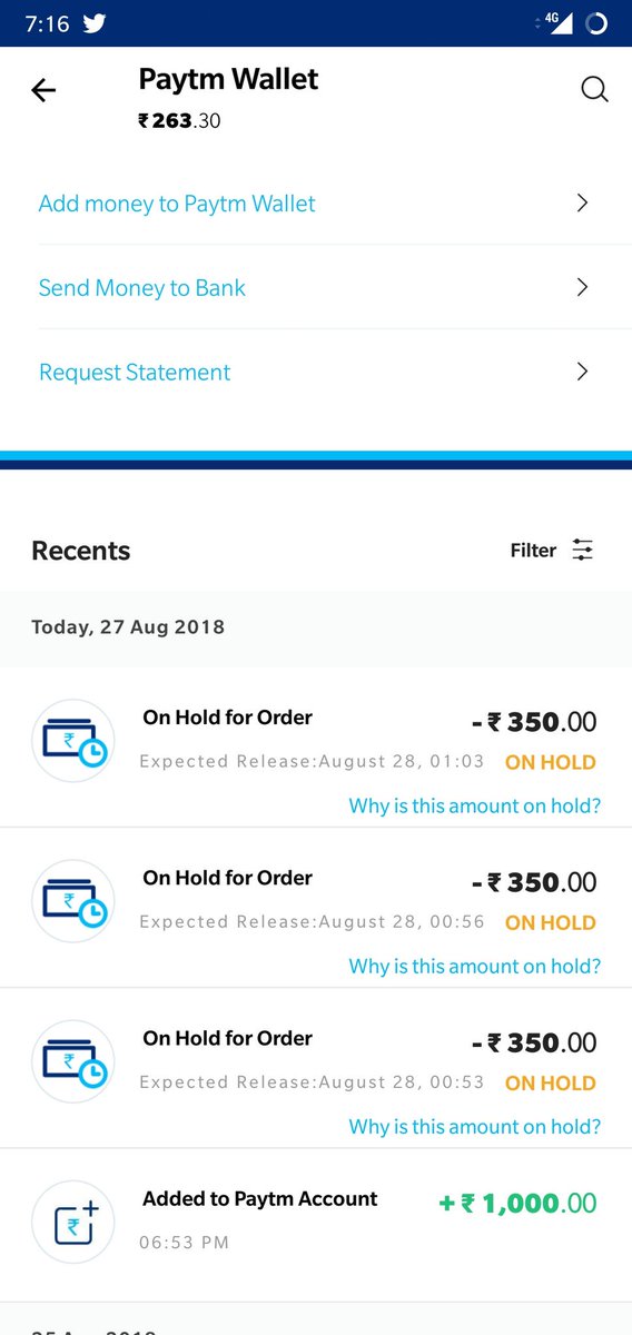 whackrm's tweet photo. So I booked an @Uber, cancelled it and booked it again.
1. @paytm who gave you the right to block my money? Did you take my explicit permission?
2. If you want to stop frauds, fix your systems, don't penalise customers.
3. @NPCI_NPCI pls take note
#fail #deletepaytm @Uber_Mumbai https://t.co/r77w5PdGn1