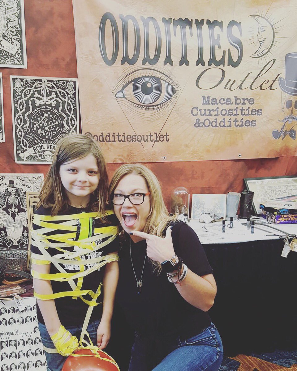 OdditiesOutlet's tweet photo. We can’t thank the fans at @horrorhoundweekend  enough for all the love they showed our booth!! Please take photos of your weird stuff in it’s new found home and be sure to tag us! https://t.co/ftTYxWN8n5