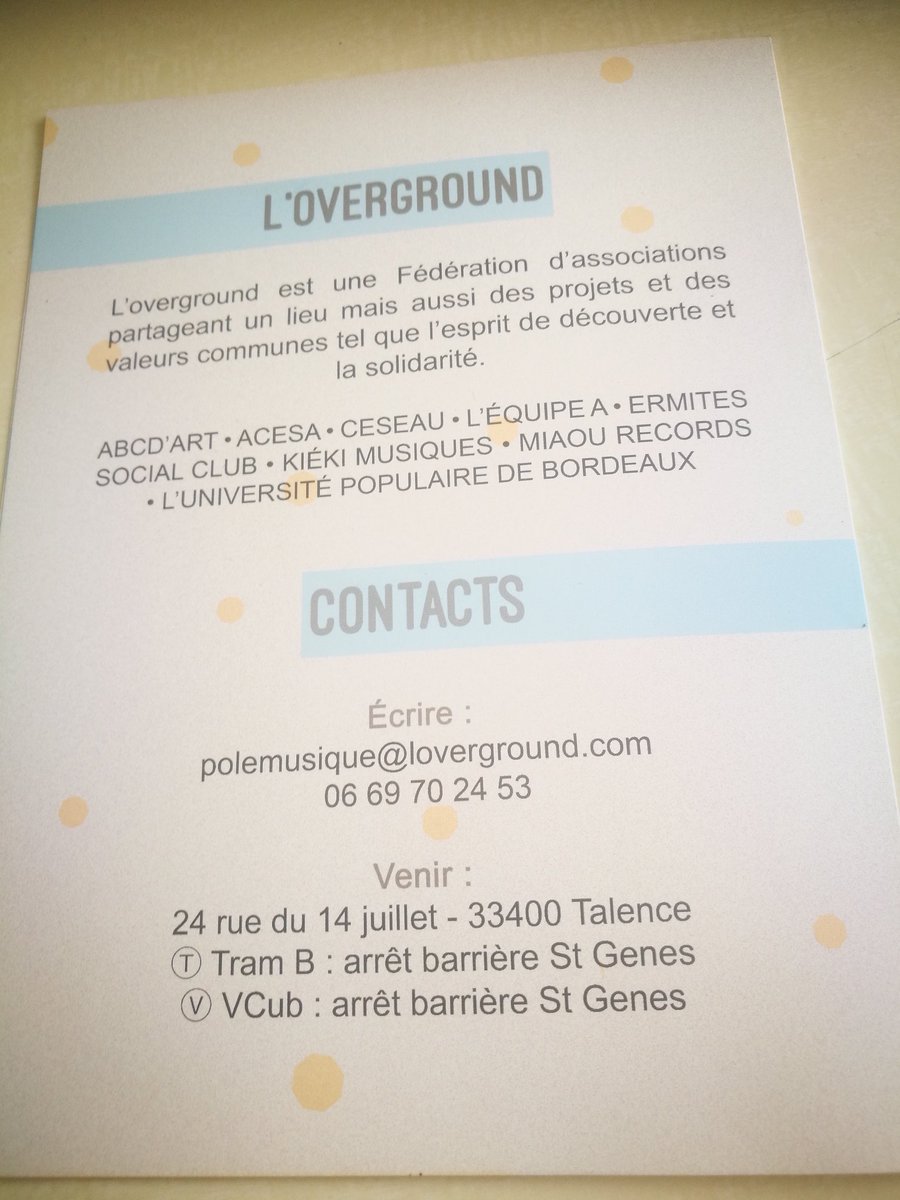 Inscrivez-vous donc aux cours de #batterie ou de #guitare à <a href="/LOverground/">L'Overground</a> , vous ou vos enfants ;)
C'est la #Rentree2018, c'est le moment de s'y mettre!
