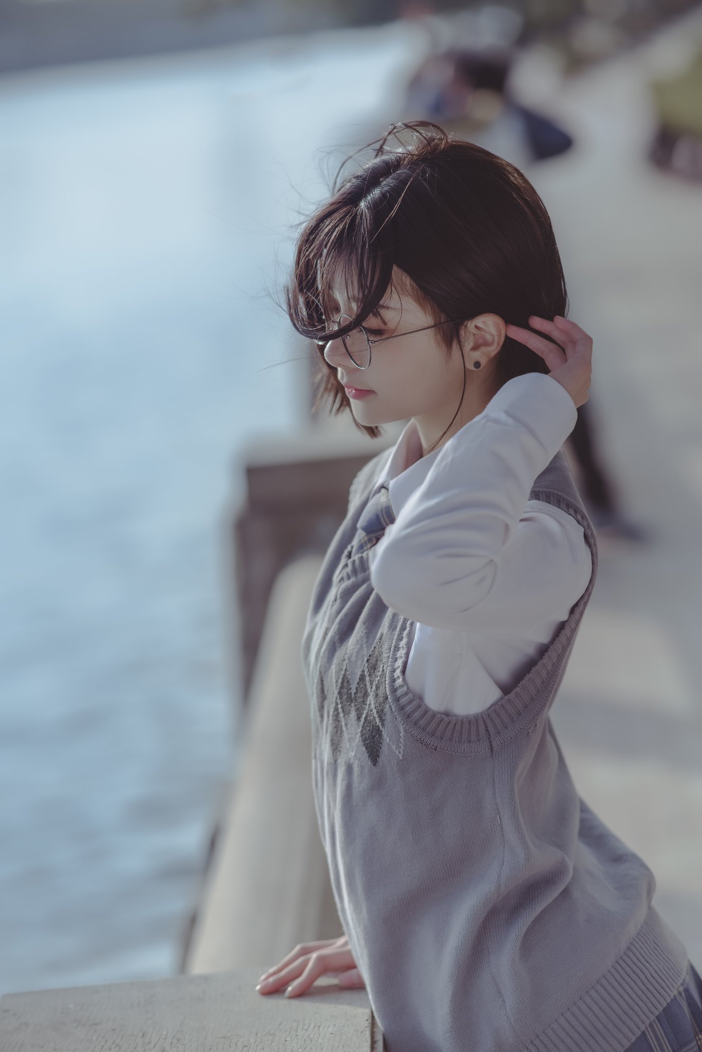 眼鏡美少女 制服美少女 Cute Girl Pretty Girls 漂亮 可愛 青春活力 討論區 拜拜網 Taiwan Formosa