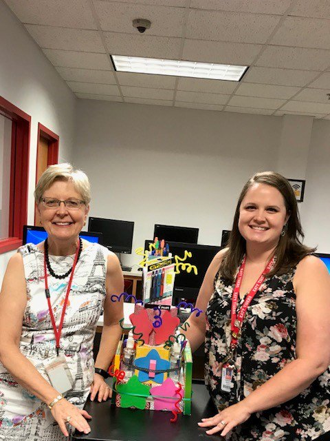 KJH Library wins the supply cake from the sunshine committee.  Thank you Mrs. Wright.  You do an awesome job helping our teachers. #KJHpride
