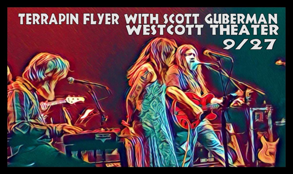 CrtvConcerts's tweet photo. Just Announced!
Catch @TerrapinFlyer with #ScottGuberman at The @WestcottTheater (Syracuse, NY) on Sept. 27th!
Tickets go on sale Friday (8/31) at 10AM https://t.co/1Yo7D4nyV5