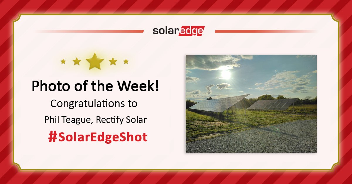 SolarEdgePV's tweet photo. Congrats to this week's #SolarEdgeShot winner!
Are you ready to send us your shot for a chance to win a drone or a hat? Submit your SolarEdge installation photos with #SolarEdgeShot for a chance to WIN >> https://t.co/lO7RbPWnI4 https://t.co/zuqxENuTcR