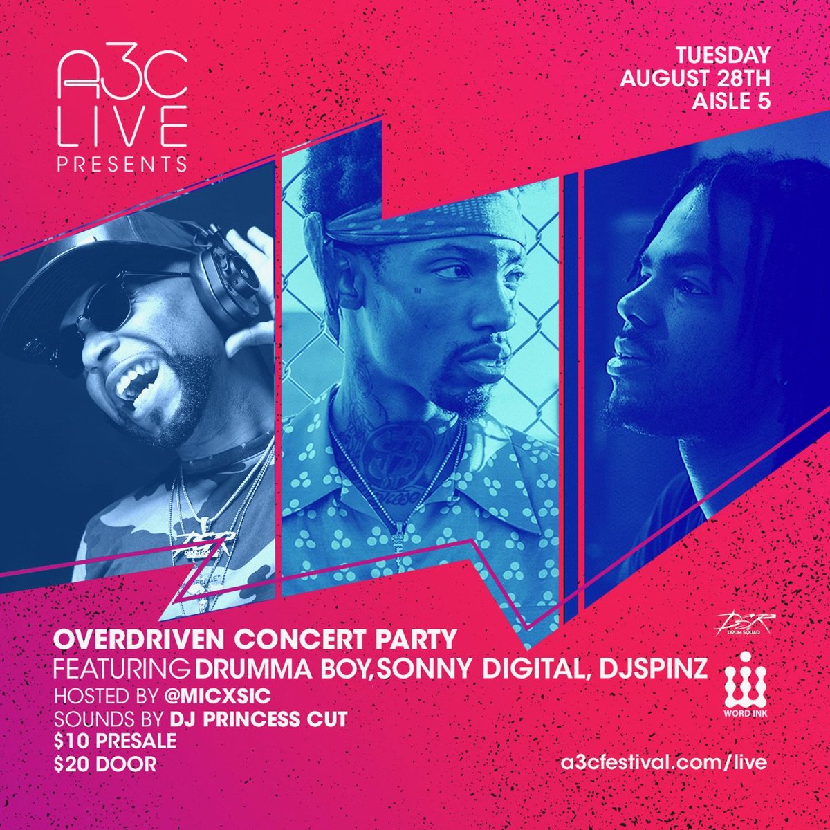 MikeSickWorld's tweet photo. Back in ATL ✈️ The move is @A3C #A3CLive Tuesday @SonnyDigital @DrummaBoyFRESH @SpinzHoodrich @DJPRINCESSCUT 💎 https://t.co/K4NFs98zHD