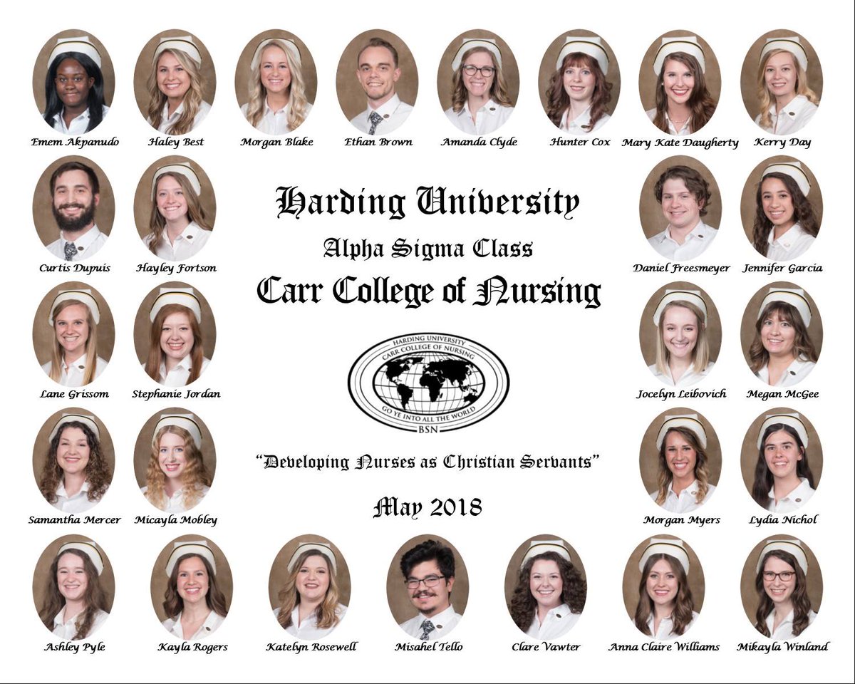 HardingNurse's tweet photo. We have another semester to add as 100% pass rate! 
May 2018 graduates of the Carr College of Nursing have all passed the NCLEX! Way to go! May God bless you in your future! https://t.co/dzwkU1RlYM