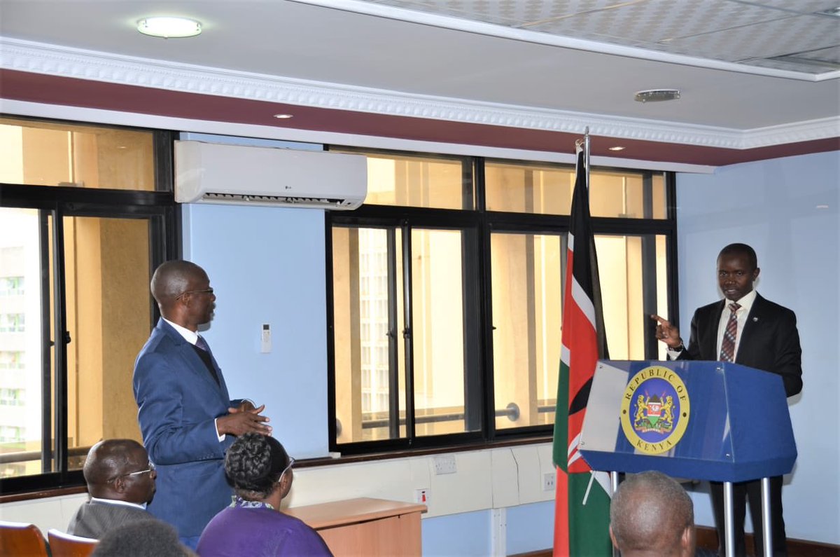 fhersy's tweet photo. CS @mucheru shared his vision with @MoICTKenya Information and Communications officers in Govt. Information Secretary @ManwaMagoma &amp; I also later shared expectations on stakeholder communications becoming more efficient and effective to deliver #big4agenda #transformingke #ict https://t.co/JOqkncHdG6
