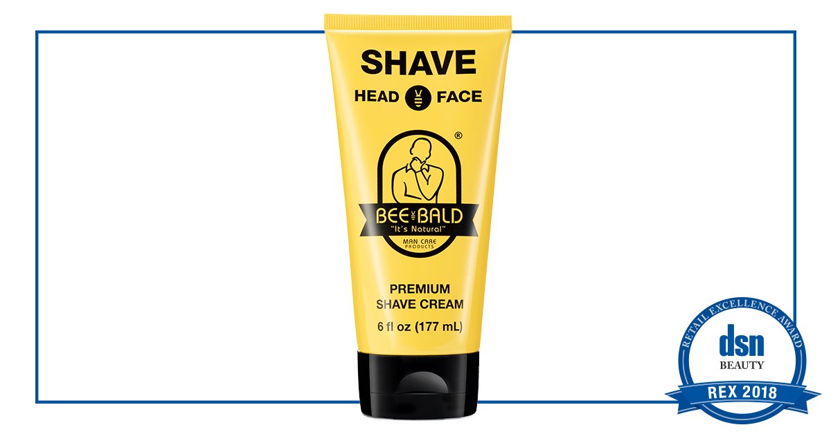 BeeBald's tweet photo. The face of a winner. Thanks to @DrugStoreNews for naming #BeeBald as a winner of the Retail Excellence Award in Beauty. We will continue to serve bald heads proudly. #DSN #REX2018 #NACDS https://t.co/jm3EYAHAiS https://t.co/npf4H09nUO