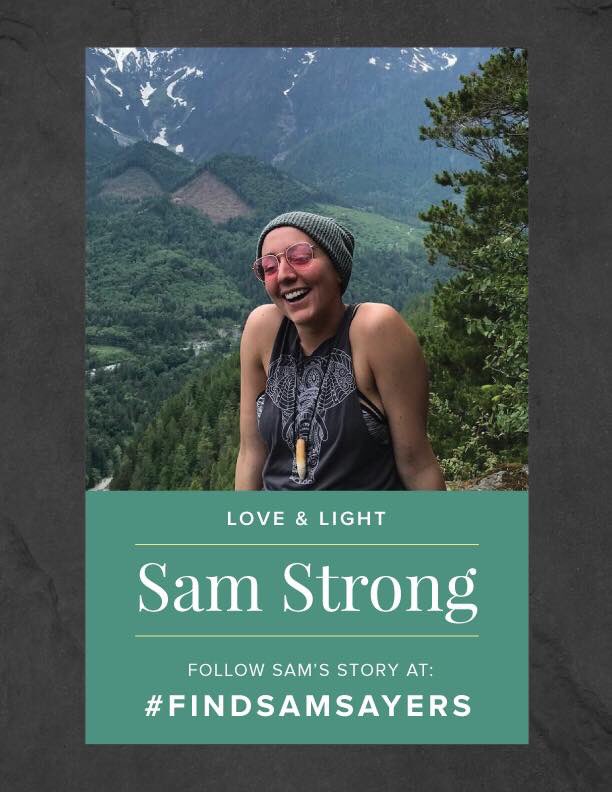 courtney_pene's tweet photo. Can anyone help? Extra eyes and ears wanted and desperately needed. @TheEllenShow @Oprah @SavannahGuthrie @hodakotb @elonmusk @nbcseattle @NBCNightlyNews ♥️🕯 #findsamsayers #girlswhohikewa https://t.co/ulXi6JL2SH