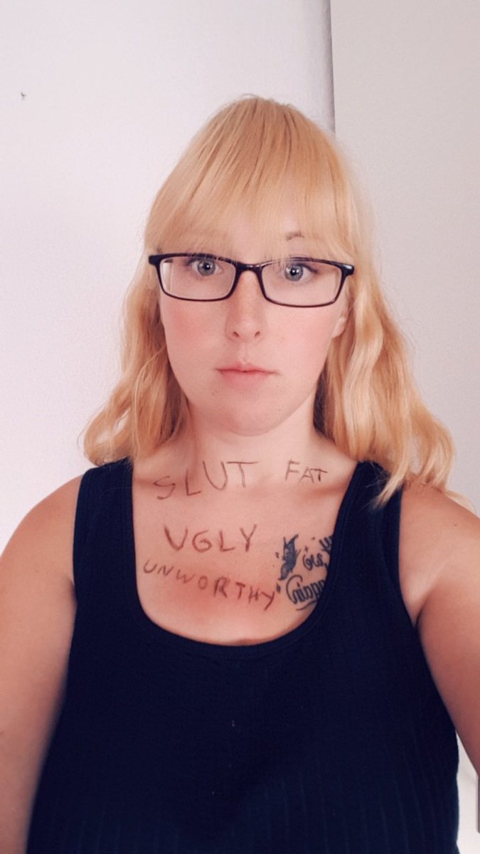 BiniBabyGirl's tweet photo. thank you @bonesbuddy_ for sharing this beautiful and inspiring project. those are just some of the negative and downgrading words i got to hear, but probably the most hurting ones. so you all: speak up. let the people hear your story. you are not alone. #Visiblescars https://t.co/capUuDV3un
